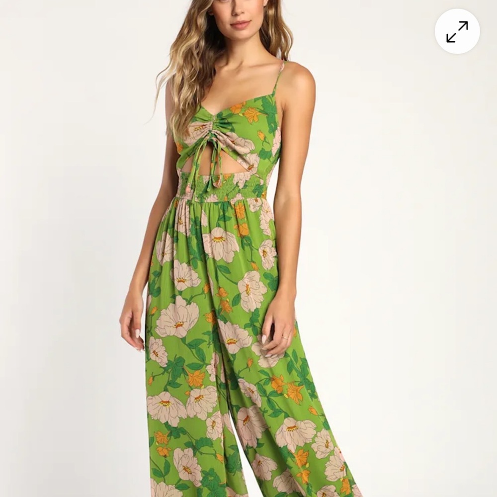 Lulu Vibrant Green Floral Jumpsuit